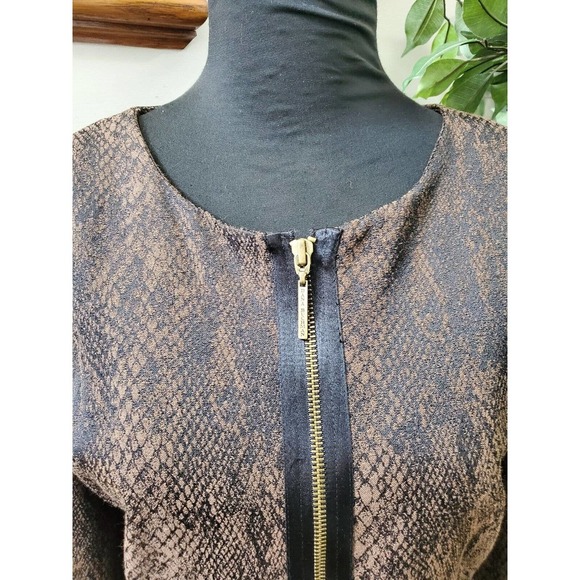 Dana Buchman Women Animal Print Long Sleeve Full Zip Front Casual Jacket Size 16 - Picture 2 of 11